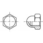 PROFISTYL DIN 1587 matice klobouková nerez A4 Varianta: DIN 1587 klobouková matice nerez A4 M6 – Hledejceny.cz