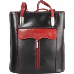 Kožená kabelka batoh 438 černá + červená – Zboží Mobilmania