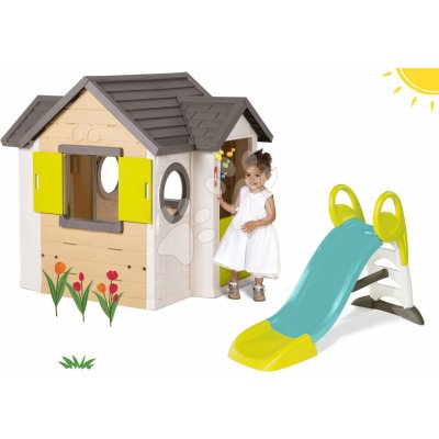 Smoby set domeček My House se zvonkem a 2 dveřmi a skluzavka Toboggan KS s vodou – Zboží Mobilmania