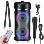 Přenosný Bluetooth reproduktor USB mikrofon karaoke dálkové ovládání ZQS4239S – Sleviste.cz