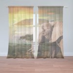 Sablio Záclony Slon z profilu: 2ks 150x250cm – Hledejceny.cz