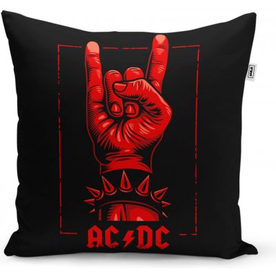 Sablio Polštář ACDC Červená ruka 40x40 – Zboží Mobilmania