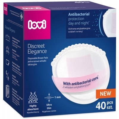 LOVI Vložky do podprsenky antibakteriální Discreet Elegance 40ks bílé – Sleviste.cz