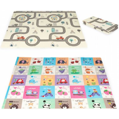 ECOTOYS Oboustranná skládací pěnová edukativní podložka s taškou – Hledejceny.cz