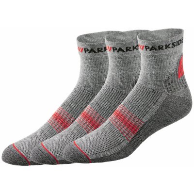 Parkside pánské pracovní ponožky 3 páry šedá – Sleviste.cz