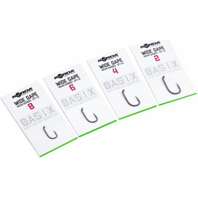 Korda Basix Wide Gape Hooks Barbed vel.6 10 ks – Sleviste.cz