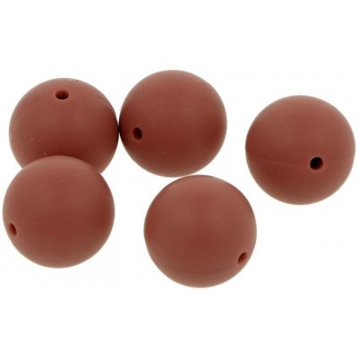 Natana silikonové korálky růžovo hnědé 19 mm 5 ks – Sleviste.cz