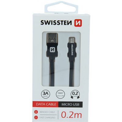 Swissten 0,2m černý 71522101 – Sleviste.cz