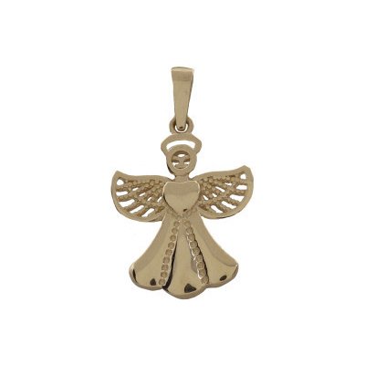 KA 2708LOT Zlatý přívěsek anděl – Zboží Mobilmania