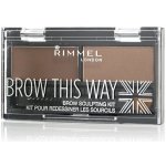 Rimmel London Brow This Way paletka pro úpravu obočí 002 medium brown 2,4 g – Zboží Dáma Rimmel London Brow This Way paletka pro úpravu obočí 002 medium brown 2,4 g – Zboží Dáma