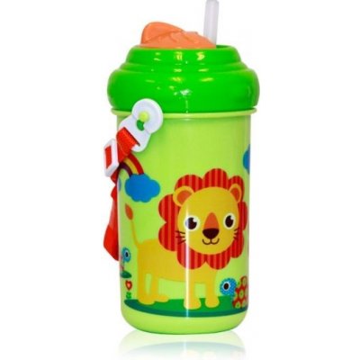 Lorelli pohár na pití se slámkou Funny Zoo Green 300 ml – Zboží Mobilmania