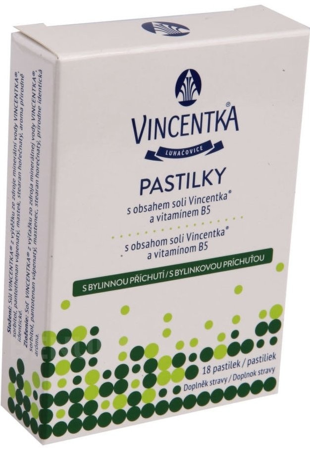 Vincentka pastilky bylinné 18 tablet