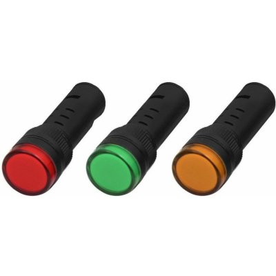 Onpira Signální kontrolka 12 V a 24 V Ø 18 mm s blikající LED Zelená, 12 V – Zboží Živě