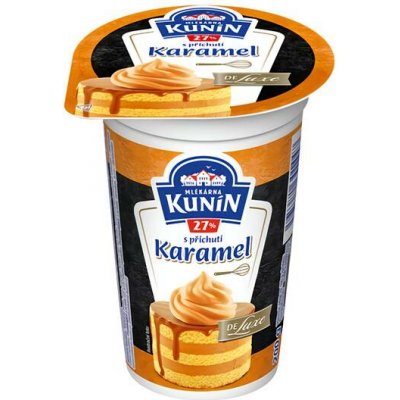 Mlékárna Kunín Šlehačka De Luxe karamel 27 % 200g – Hledejceny.cz