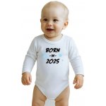 Dětské body s potiskem New Baby BORN IN 2025 blue – Zboží Dáma