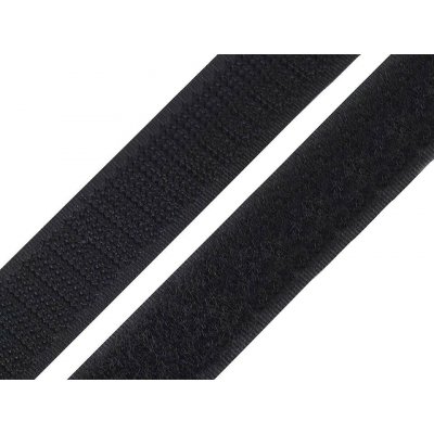 Suchý zip háček + plyš šíře 25 mm Varianta: 2 černá, Balení: 1 m – Hledejceny.cz