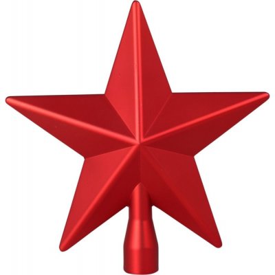 Kinekus Ozdoba špic hvězda 19 cm na vánoční stromek červená mix KIN64305410 – Hledejceny.cz