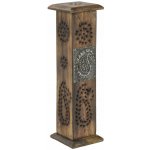Sanu Babu Stojánek na vonné tyčinky věž vyřezávaný 9x9x31cm 9J – Sleviste.cz