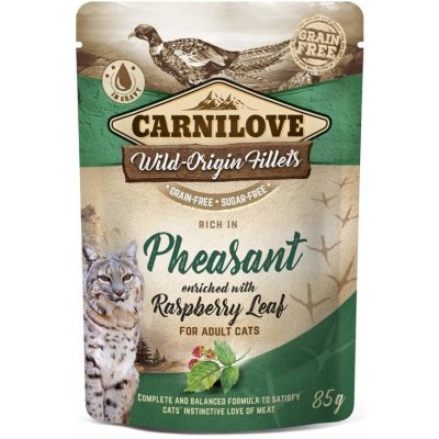 Carnilove Cat Pouch Rich in Pheasant Enriched with Raspberry Leaves 12 x 85 g