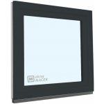 KNIPPING Plastové okno - 70 AD, 1200x1200 mm, OS, antracit Otevírání: levé, Sklo: čiré, Barva, imitace: antracit/bílá (jednostranně) – HobbyKompas.cz