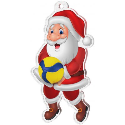 Bauer Decor Akrylátová vánoční ozdoba Santa Claus single volleyball – Hledejceny.cz