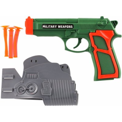 Teddies Pistole + 3 náboje s přísavkami plast 19x13cm s pouzdrem v sáčku – Zboží Mobilmania