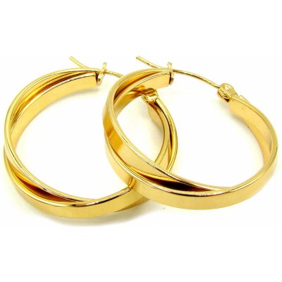 Steel Jewelry náušnice KRUHY GOLD Chirurgická ocel NS240189 – Sleviste.cz