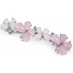 Francouzská spona do vlasů motýl, květ Varianta: 1 pudrová motýl, Balení: 1 ks – Hledejceny.cz