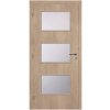 Interiérové dveře Solodoor Etta 6, 80 L, 850 × 1985 mm, fólie, levé, dub Western, prosklené 282060506520