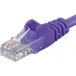 PremiumCord sputp005V Patch, UTP RJ45-RJ45 level 5e, 0.5m, fialový