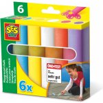 SES CREATIVE Křídy chodníkové barevné tlusté set 6ks v krabičce – Zboží Dáma