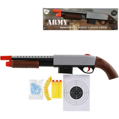 Teddies Brokovnice puška 46cm plast vodní kuličky 6mm,pěnové náboje gumové kul. v krabici 49x14x4cm 00850432-XG – Hledejceny.cz