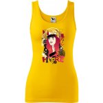 Dobrý Triko dámské tílko s potiskem Raining fire Žlutá – Zboží Mobilmania