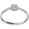 Prsteny iZlato Forever Zásnubní prsten z bílého zlata s diamanty Lila KU1093A