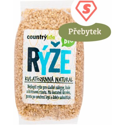 Country Life Rýže pololoupaná kulatozrnná 0,5 kg – Zboží Dáma