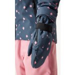 Unuo Polar Dětské zimní rukavice Černá Květiny – Zboží Dáma