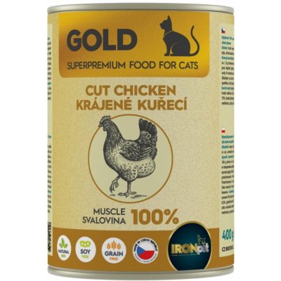 IRONpet Gold Cat Kuřecí krájená svalovina 0,4 kg – Zbozi.Blesk.cz