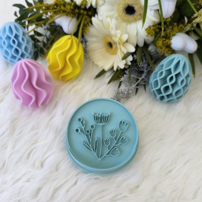 Vykrajovátko s razítkem Kytičky v kruhu | Velikonoční dárkové sady – Hledejceny.cz