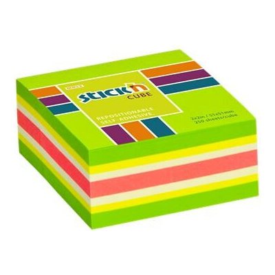 Samolepicí blok na poznámky, 51 × 51 mm, 250 listů, STICK N, neonově zelený 21534 – Hledejceny.cz
