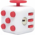 Fidget Cube antistresová kostka Bílo červená – Zboží Mobilmania