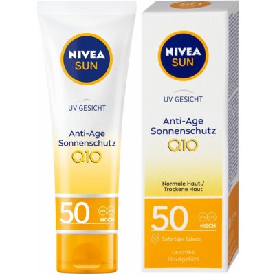 Nivea Sun Q10 Anti-age & Anti-pigment SPF50 pleťový krém na opalování proti vráskám 50 ml