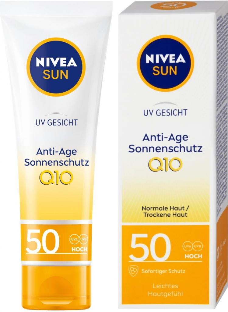 Nivea Sun Q10 Anti-age & Anti-pigment SPF50 pleťový krém na opalování proti  vráskám 50 ml od 222 Kč - Heureka.cz