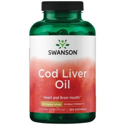 Swanson Olej z Tresčích Jater Cod Liver Oil 700 mg 250 kapslí