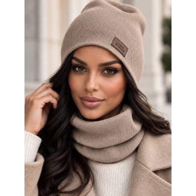 Fashionweek Dámský set dámská čepice a šála S2651 Capuccino – Hledejceny.cz