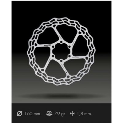 Galfer DB102W Fixed Wave 160 mm 6 děr stříbrná – Sleviste.cz