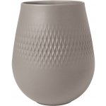 Villeroy & Boch Váza Carré malá Manufacture Collier taupe, v. 12,4 cm - – Hledejceny.cz