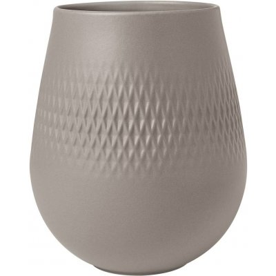 Villeroy & Boch Váza Carré malá Manufacture Collier taupe, v. 12,4 cm - – Hledejceny.cz