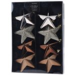 ozdoba vánoční HVĚZDA 6,5cm ZLA mix 8ks CAN210250 – Zboží Mobilmania