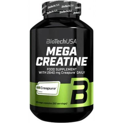 Biotech Mega Creatine 120 kapslí – Zboží Mobilmania