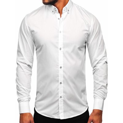 Bolf pánská elegantní košile s dlouhým rukávem bílá 5821-1 – Zboží Mobilmania